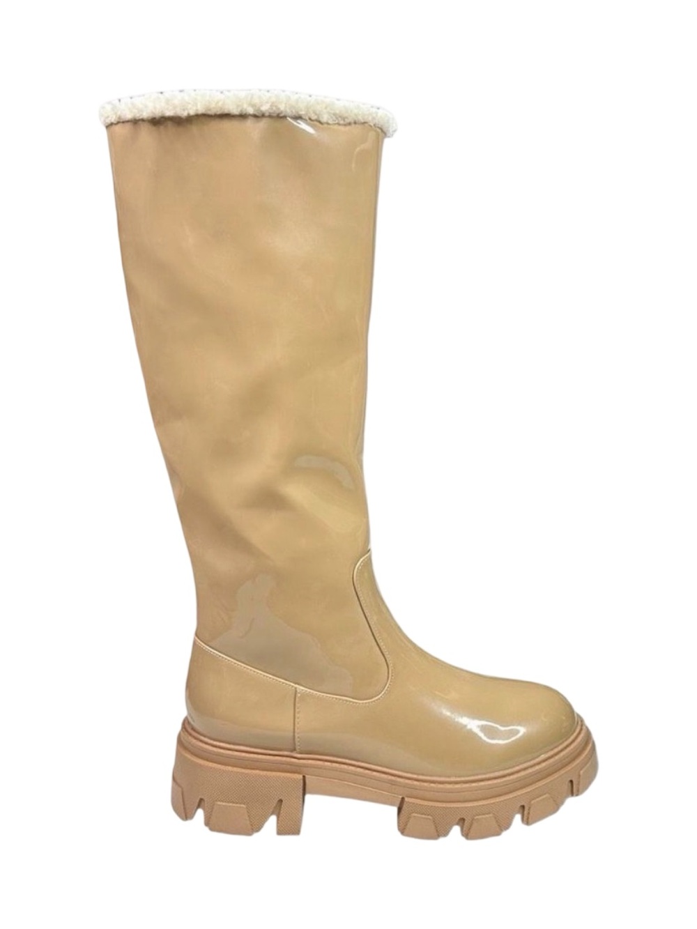 Public Desire x Dolls Kill Beige Ember Knee High Boots - Size 6